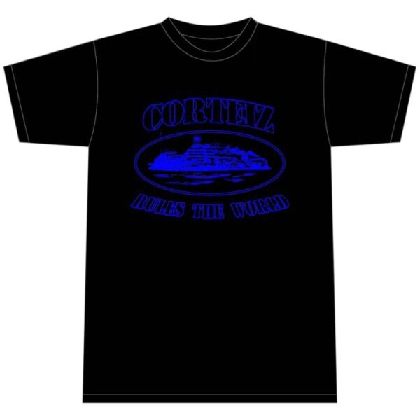 Camiseta Corteiz Alcatraz Negro/Azul