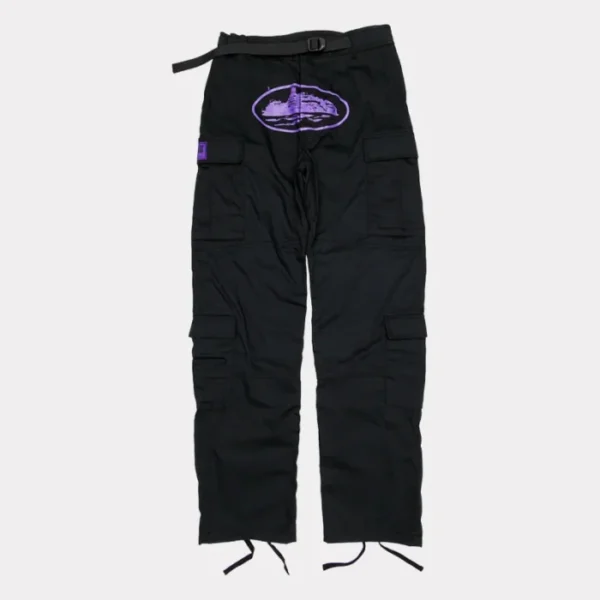 Corteiz Purp Guerillaz Cargos Negro/Morado