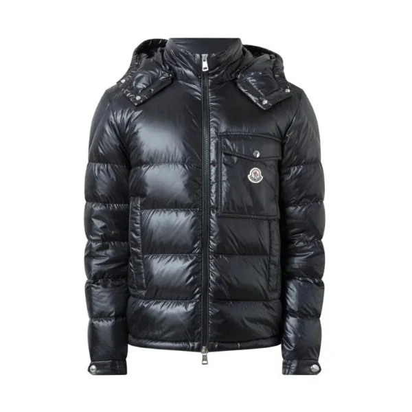 Moncler- Black Nylon Down Jacket