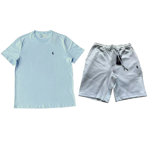 Ralph Lauren T-Shirt & Short Set - Light Blue