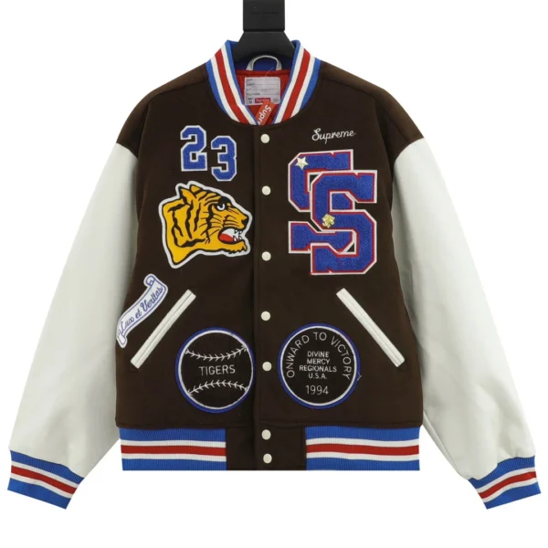 supreme-Tiger Brown Varsity Jacket