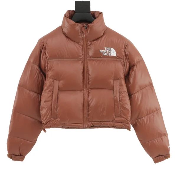 the-North Face Nuptse Short Brown